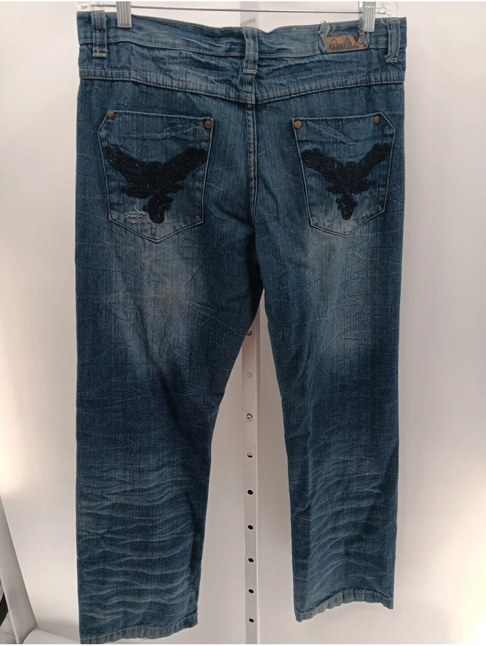 Indigo 30 Jeans Mens Size 34x32 Blue Denim Straight Fit Casual Skater Y2K Pants